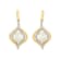 6.5-7mm Round White Freshwater Pearl with 0.19ctw Diamond 14K Yellow
Gold Drop Earrings