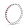 0.65ctw Ruby Eternity Band Ring in 14k White Gold