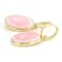 Pink Conch Shell Earrings In 18K Gold Over Sterling Silver 20x12mm
