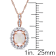 Opal, White Topaz & Diamond 14K Rose Gold Pendant With Chain 1.49ctw
