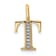 14K Yellow Gold Diamond Letter T Initial Pendant