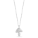 Sterling Statements Rhodium Over Sterling Silver CZ Mushroom Necklace