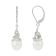 10x8mm Oval White Freshwater Pearl with 0.07ctw Diamond 14K White Gold
Drop Earrings