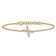 14k Yellow Gold Diamond Sideways Letter X Bracelet
