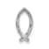 Rhodium Over 14k White Gold Diamond Ichthus Chain Slide Pendant