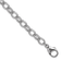 Rhodium Over Sterling Silver 6.5mm Oval Link 8 inch Bracelet