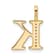 14K Yellow Gold Diamond Letter K Initial Pendant