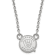 Rhodium Over Sterling Silver MLB LogoArt Milwaukee Brewers Pendant Necklace