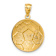 14k Yellow Gold Textured Soccer Ball Pendant