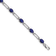 Rhodium Over 14k White Gold Diamond and Sapphire Bracelet