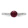 Sterling Silver Stackable Expressions High 5mm Red Crystal Ring