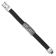 Black Leather and Stainless Steel Textured Enamel ID 7.5-inch with
.5-inch Extension Bracelet