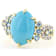Turquoise With Blue Topaz And White Zircon Ring In 18K Gold Over
Sterling Silver 0.68ctw