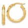 14k Yellow Gold 7/8" Polished and Diamond-Cut Hoop Earrings
