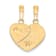 10K Yellow Gold and 10K Rose Gold Textured Mommy and Me Break-A-Part 2
Pieces Heart Charm