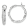 Rhodium Over 14K White Gold Lab Grown Diamond SI1/SI2, In and Out Hoop Earrings