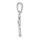 Rhodium Over 14k White Gold Cubic Zirconia Cross Pendant