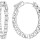 Classic Lab-Grown Diamond Inside-Out Hoop Earrings 3ctw In Sterling Silver