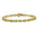 14K Two-tone Gold 6x4mm Oval Peridot Bracelet