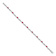 Rhodium Over 10k White Gold Diamond and Red Ruby Bracelet