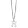 Rhodium Over Sterling Silver Cutout Letter H Initial Necklace