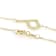 Sideways Initial P Necklace In Solid 14K Yellow Gold 18 Inch