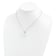 Rhodium Over Sterling Silver 8-9mm White Freshwater Cultured Pearl Cubic
Zirconia Necklace