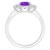 8x6mm Emerald Cut Amethyst And White Topaz Rhodium Over Sterling Silver
3-Stone Ring
