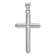 Rhodium Over 14k White Gold 3D Cross Pendant
