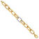 14K Yellow Gold with White Rhodium Diamond Oval 8-inch Bracelet 0.50ctw