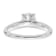 Rhodium Over 14K White Gold 1 ct. D E F Pure Light Round Moissanite
Solitaire Ring