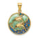 14k Yellow Gold Dolphins with Blue Enameled Pendant