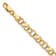 14k Yellow Gold 4mm Double Link Heart Charm Bracelet