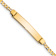 10k Yellow Gold Children's Flat Curb Link ID Bracelet