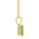 8x6mm Emerald Cut Peridot 14k Yellow Gold Pendant With Chain