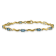 14k Yellow Gold and Rhodium Over 14k Yellow Gold Fancy Diamond and Blue
Topaz Bracelet