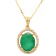4.24 Ctw Emerald and 0.28 Ctw White Diamond Pendant in 14K YG