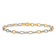 14k Two-tone Gold 4mm Polished Open Link Bracelet