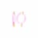14K Yellow Gold Over Sterling Silver Acrylic Mini Heart Charm Hoop
Earrings in Pink
