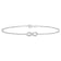 14K White Gold Polished Infinity with 1-inch Extension Anklet