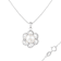 9-10mm Button White Cultured Freshwater Pearl and CZ Rhodium Over
Sterling Silver Pendant