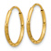 14k Yellow Gold Diamond-Cut 1/2" Endless Hoop Earrings