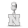 Sterling Silver Rhodium-plated LogoArt University of Nebraska Small
Dangle Bead