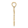 14k Yellow Gold Textured I Love You Mom pendant