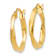 14k Yellow Gold 13/16 inch Polished Twisted Hoop Earrings