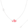 6.5-7mm Off Round White Cultured Freshwater Pearl and Pink enamel
Rhodium Over Sterling Necklace