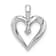 Rhodium Over 14k White Gold Diamond Heart Pendant