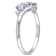 Tanzanite and Diamond 10K White Gold Ring 0.34ctw