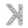 Rhodium Over 14K White Gold Diamond Letter K Initial Charm