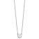 Rhodium Over Sterling Silver Tiny Circle Block Letter T  Initial Necklace